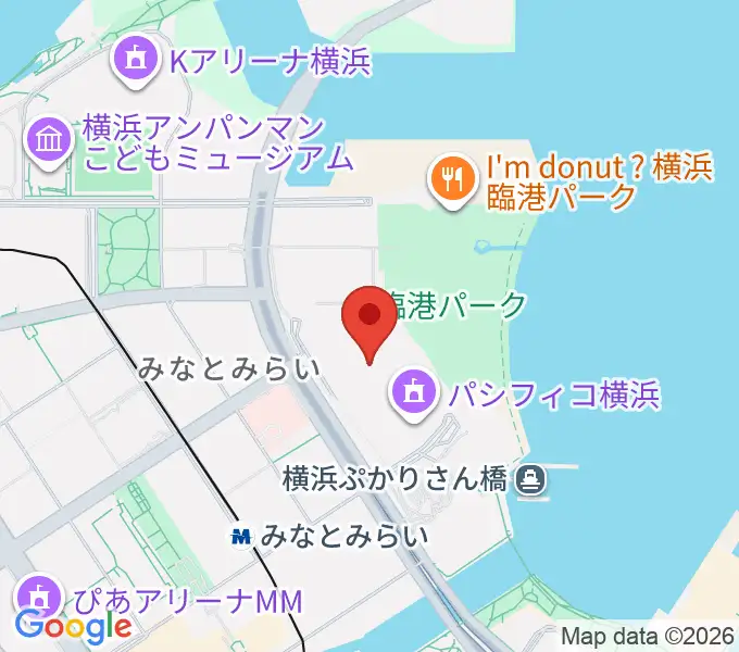 パシフィコ横浜 展示ホールの地図