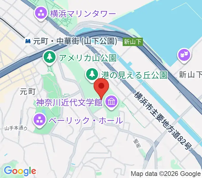大佛次郎記念館の地図