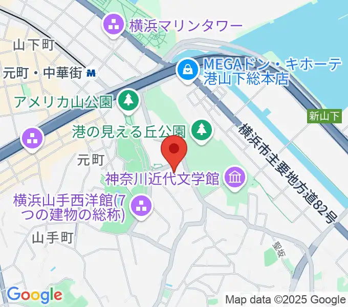 岩崎博物館 ゲーテ座記念の地図