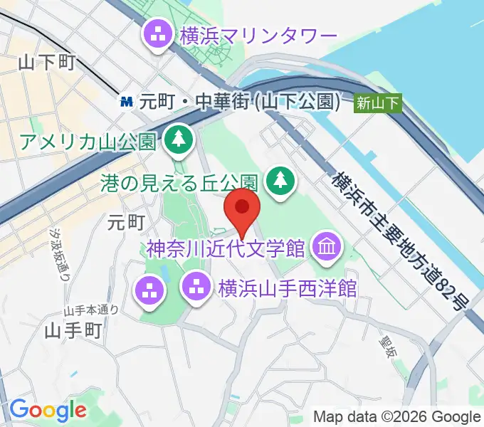 岩崎博物館 ゲーテ座記念の地図