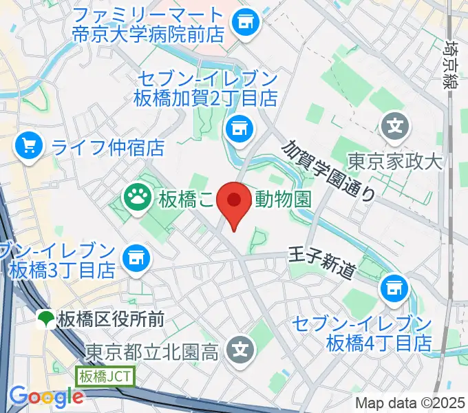 板橋区立植村記念加賀スポーツセンターの地図