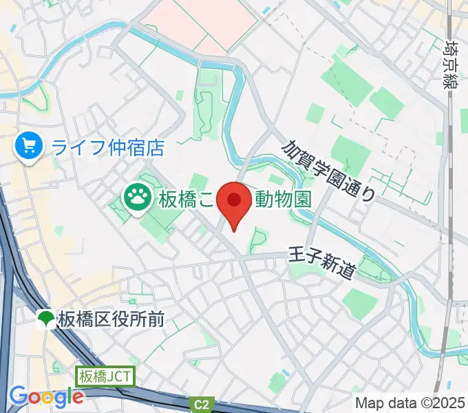 板橋区立植村記念加賀スポーツセンターの地図