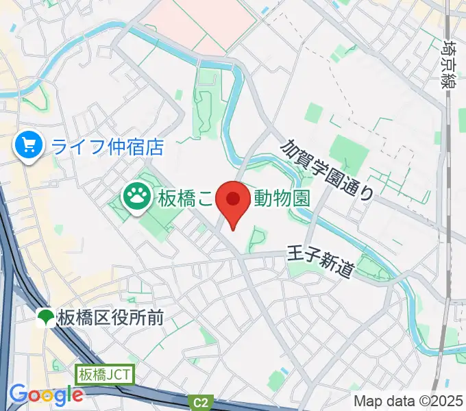 板橋区立植村記念加賀スポーツセンターの地図