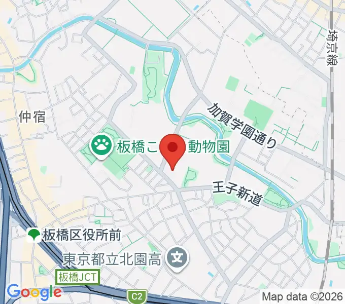 板橋区立植村記念加賀スポーツセンターの地図