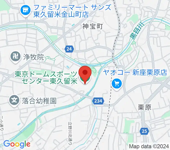 東久留米市スポーツセンターの地図