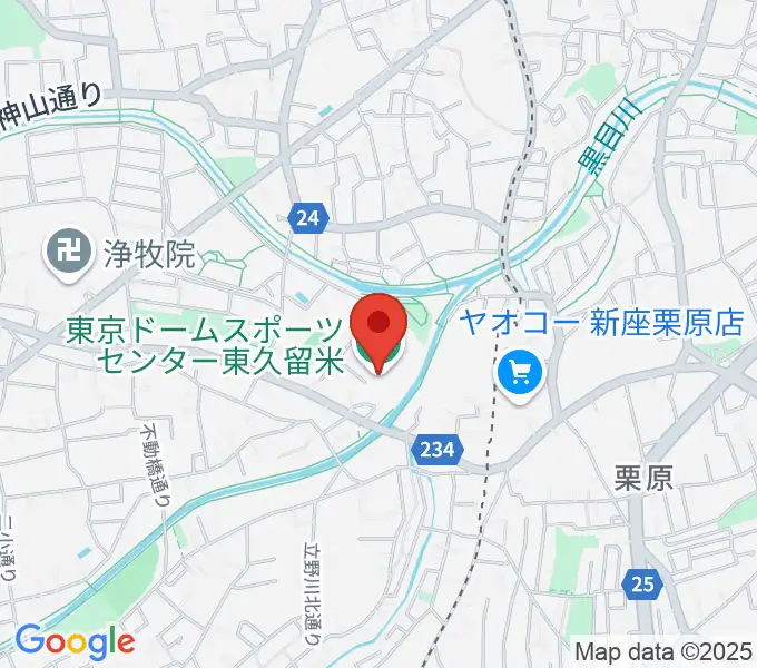 東久留米市スポーツセンターの地図