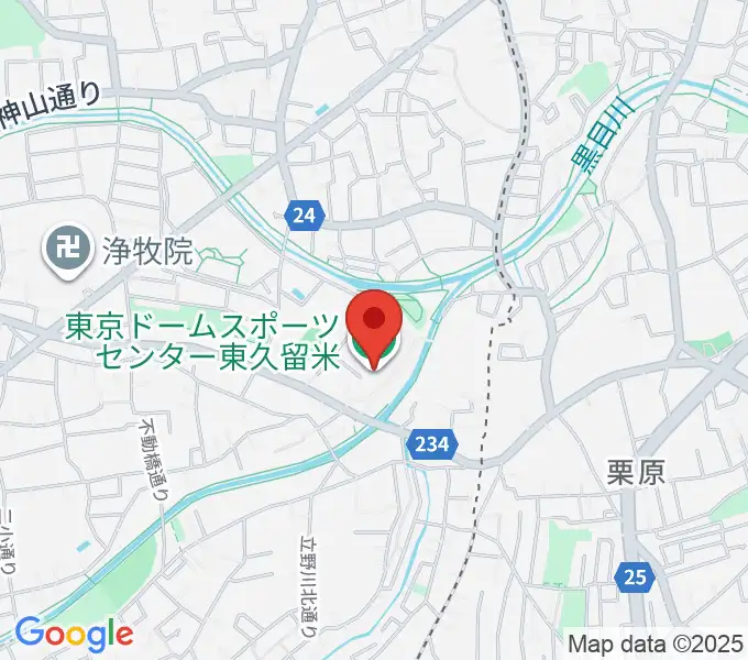 東久留米市スポーツセンターの地図