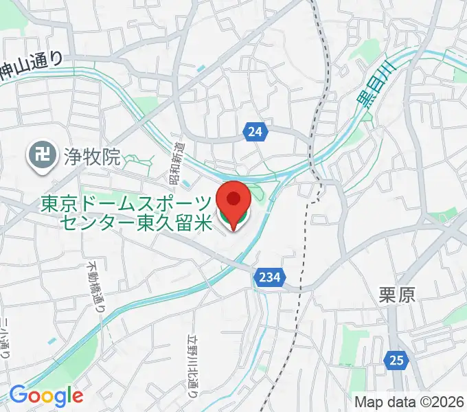 東久留米市スポーツセンターの地図