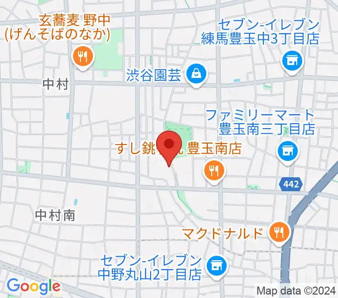 練馬区立中村南スポーツ交流センターの地図