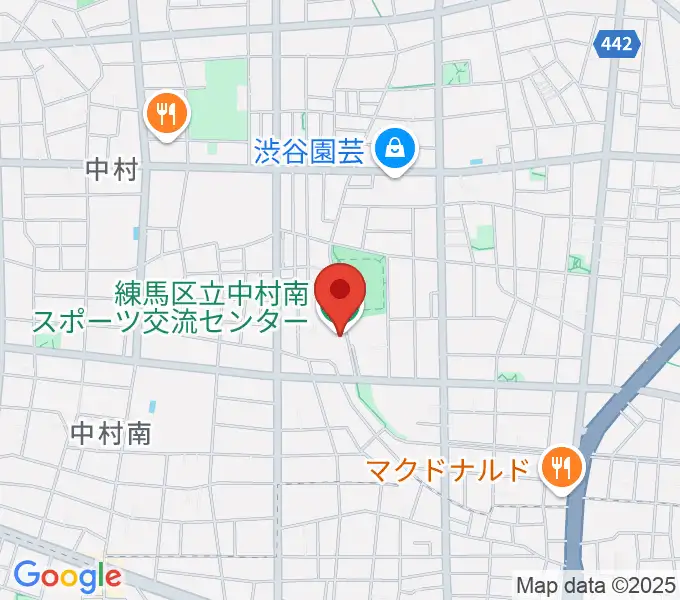 練馬区立中村南スポーツ交流センターの地図