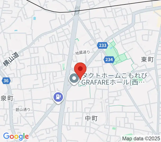 西東京市スポーツセンターの地図