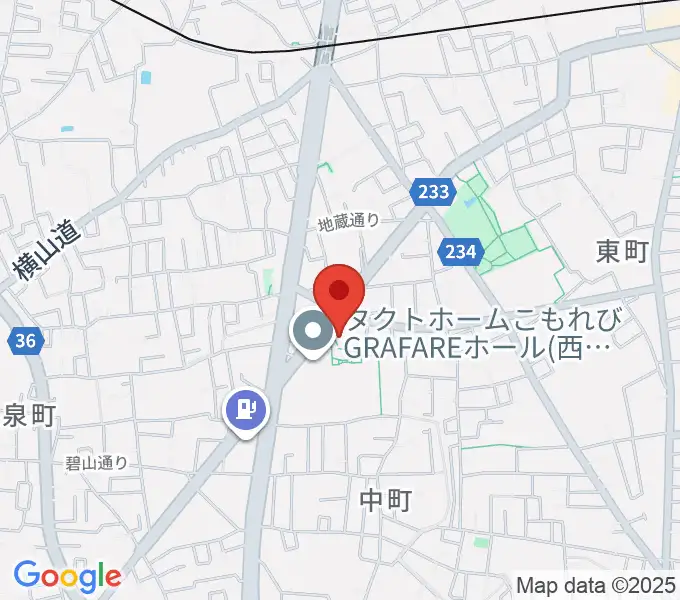 西東京市スポーツセンターの地図