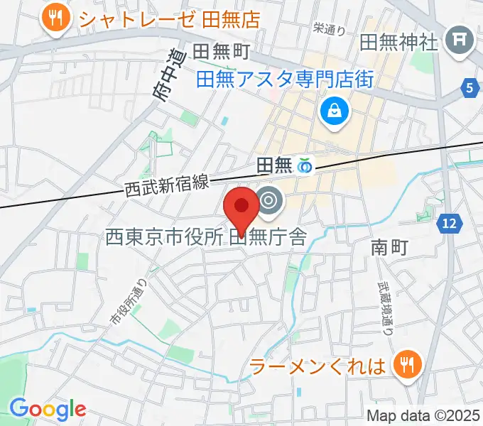 西東京市南町スポーツ・文化交流センターきらっとの地図