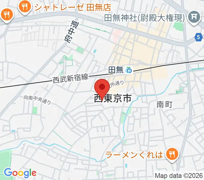 西東京市南町スポーツ・文化交流センターきらっとの地図