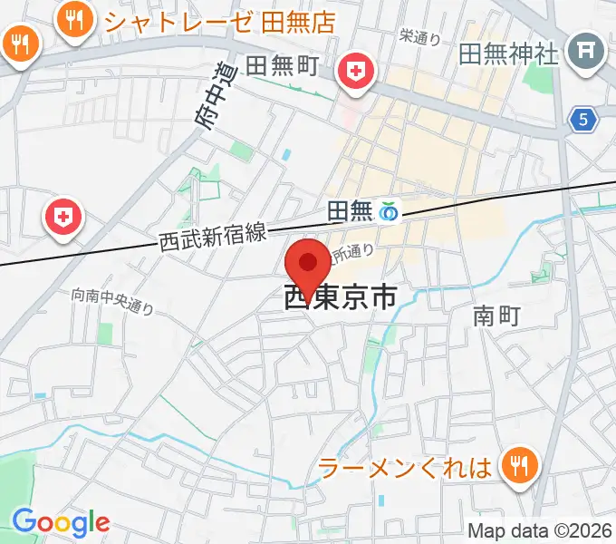 西東京市南町スポーツ・文化交流センターきらっとの地図