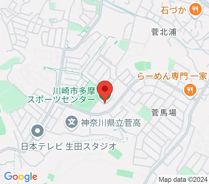 川崎市多摩スポーツセンターの地図