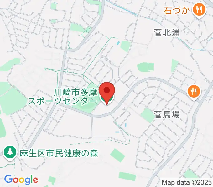川崎市多摩スポーツセンターの地図