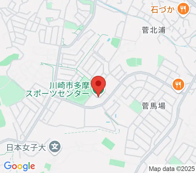 川崎市多摩スポーツセンターの地図