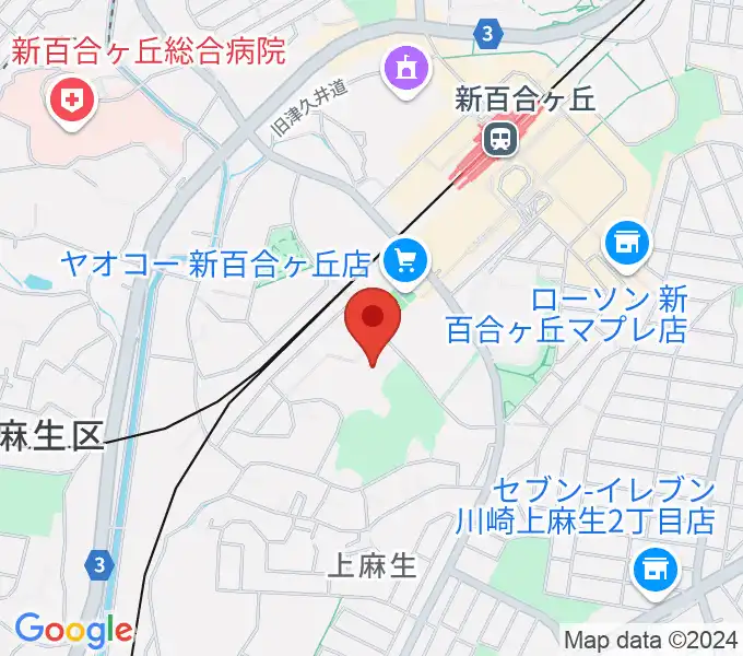 川崎市麻生スポーツセンターの地図