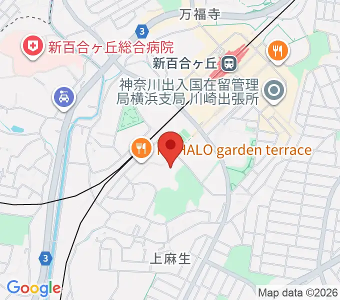 川崎市麻生スポーツセンターの地図