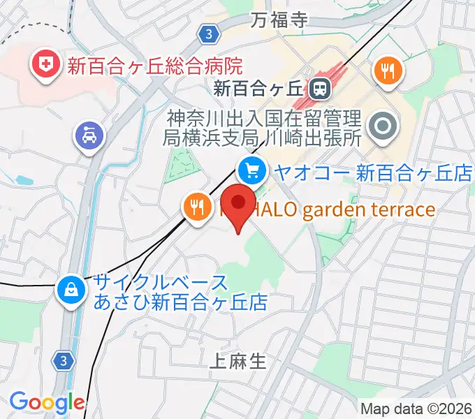 川崎市麻生スポーツセンターの地図