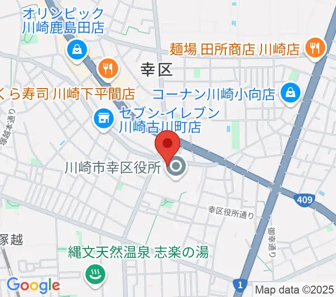 川崎市幸スポーツセンターの地図