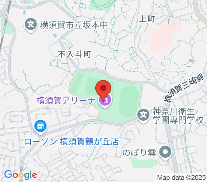 横須賀アリーナの地図