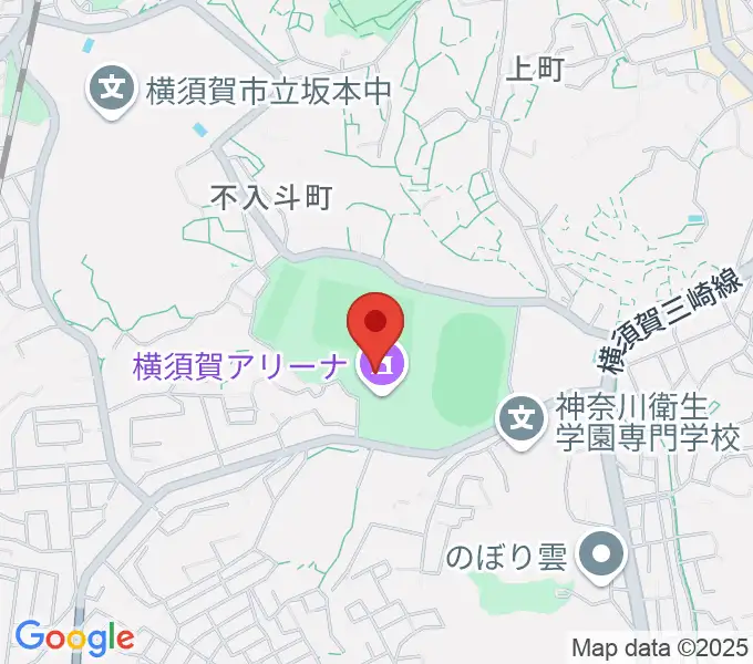 横須賀アリーナの地図