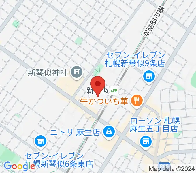 札幌市北区体育館の地図