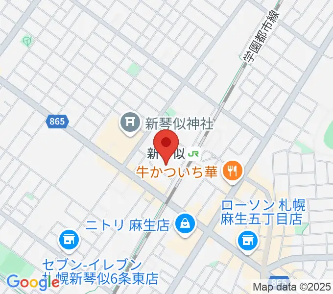 札幌市北区体育館の地図