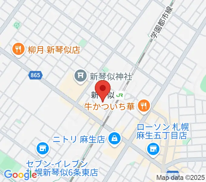 札幌市北区体育館の地図
