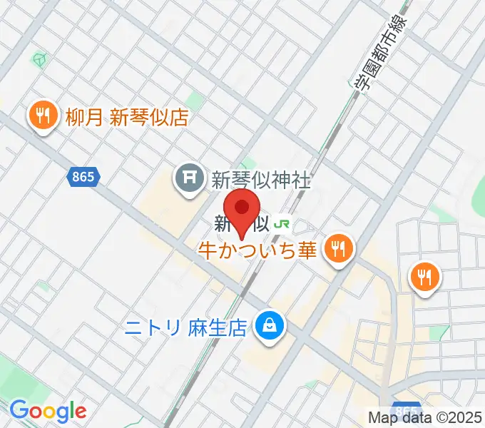 札幌市北区体育館の地図
