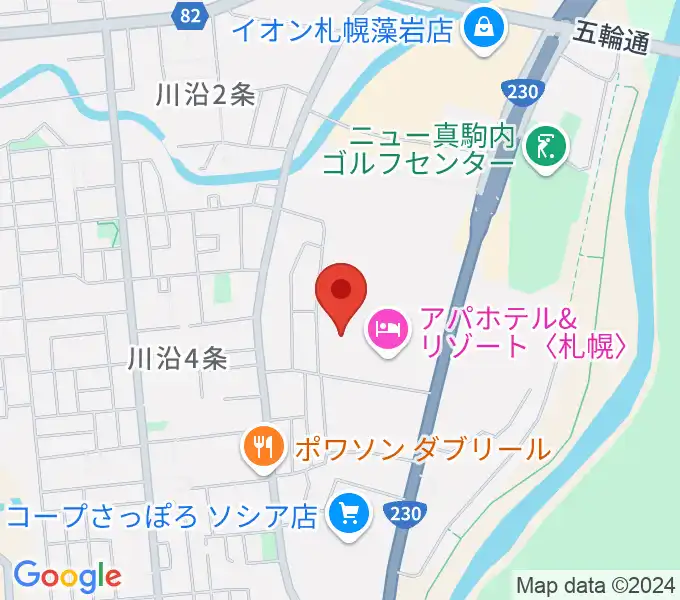 札幌市南区体育館の地図