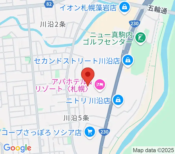 札幌市南区体育館の地図