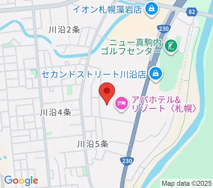 札幌市南区体育館の地図