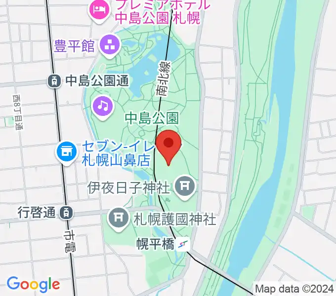 札幌市中島体育センターの地図