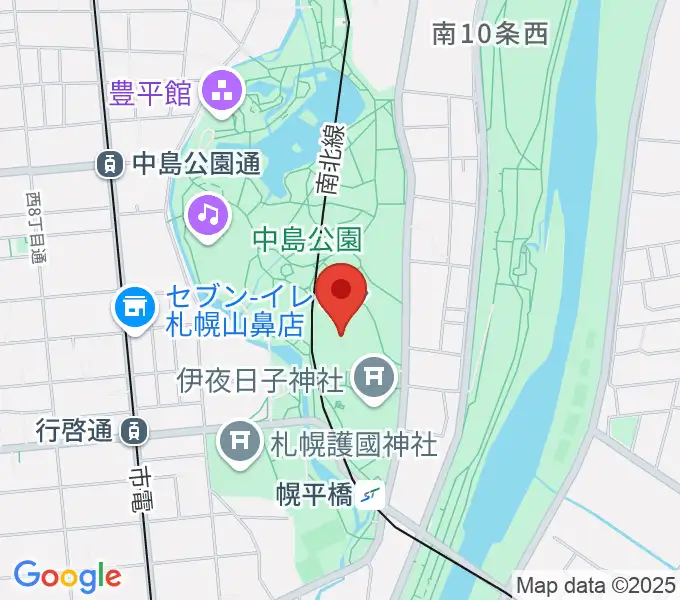 札幌市中島体育センターの地図