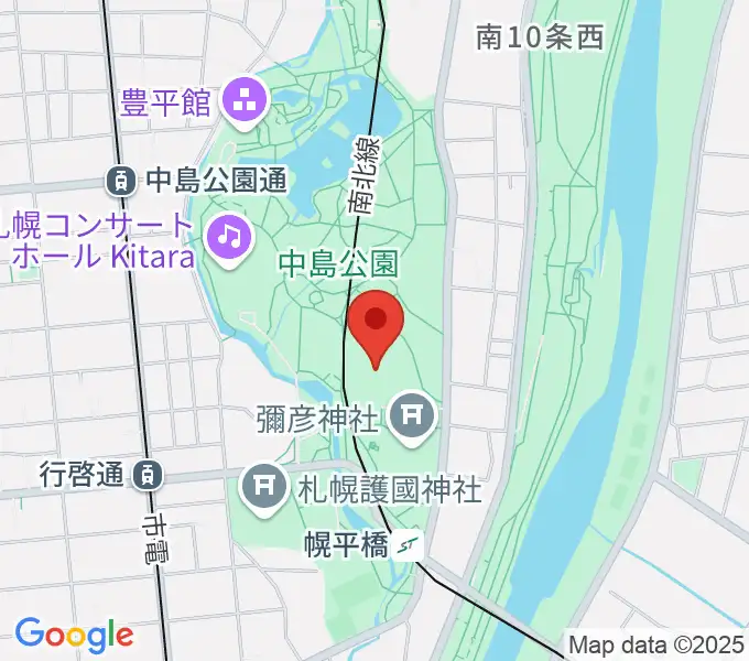 札幌市中島体育センターの地図