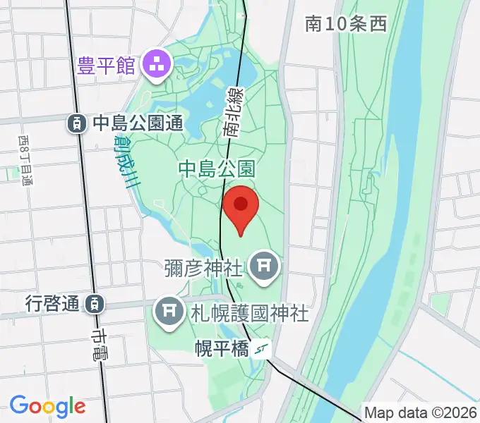 札幌市中島体育センターの地図