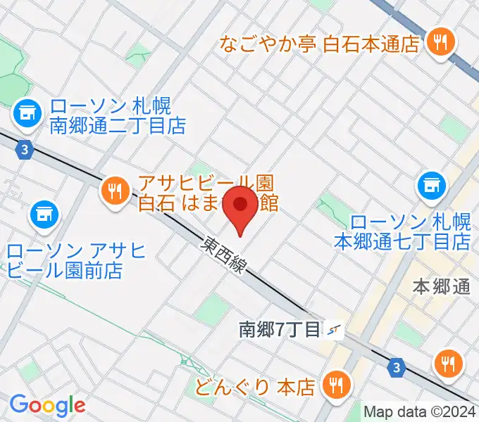 札幌市白石区体育館の地図