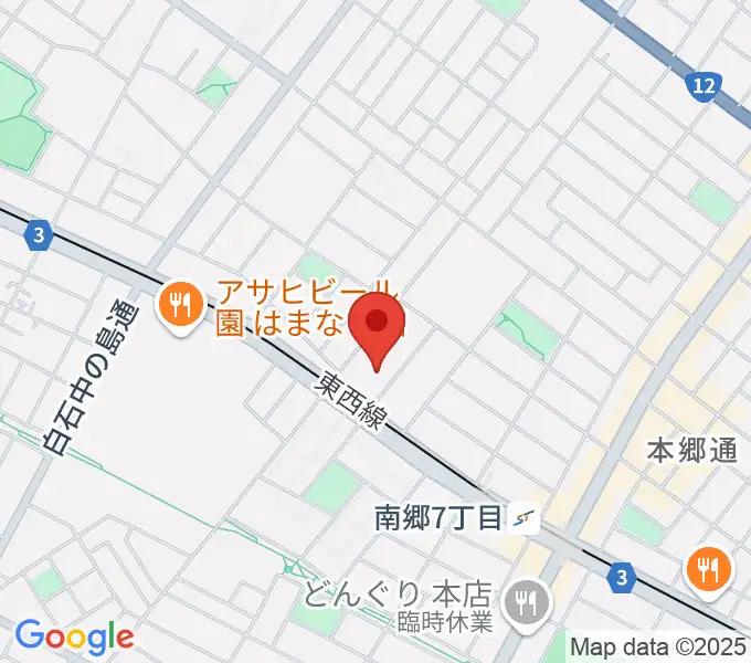 札幌市白石区体育館の地図
