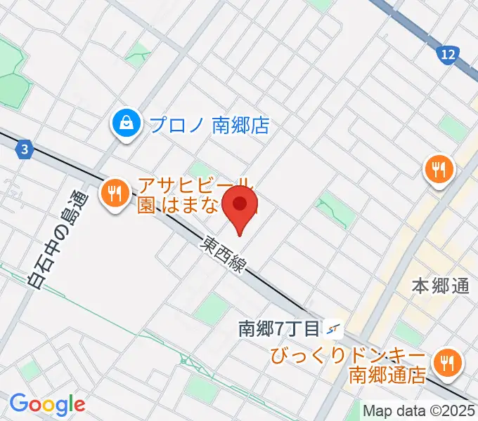 札幌市白石区体育館の地図
