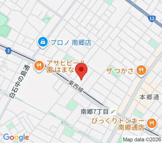 札幌市白石区体育館の地図