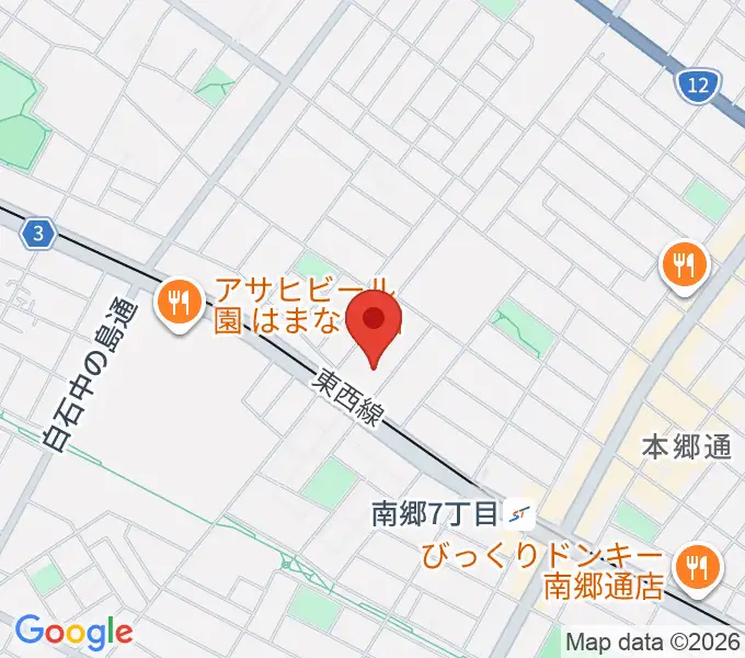 札幌市白石区体育館の地図