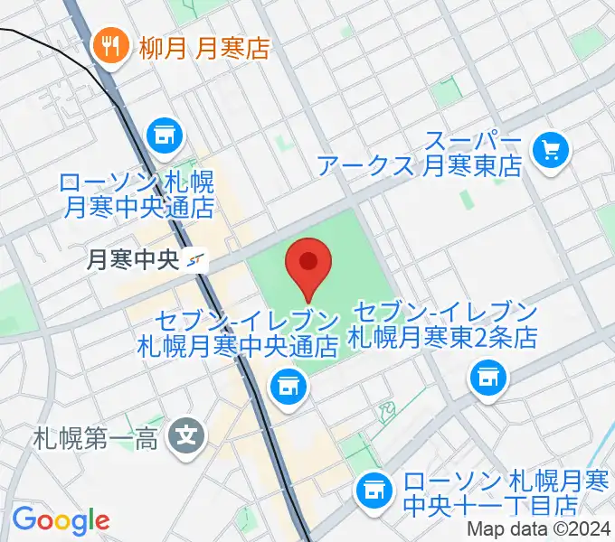 札幌市月寒体育館の地図