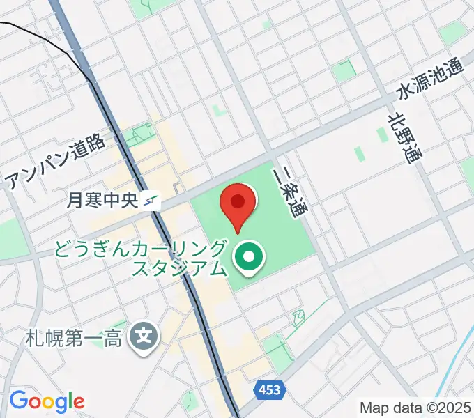 札幌市月寒体育館の地図