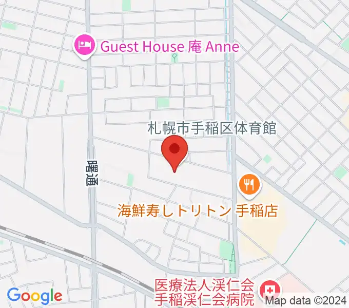 札幌市手稲区体育館の地図