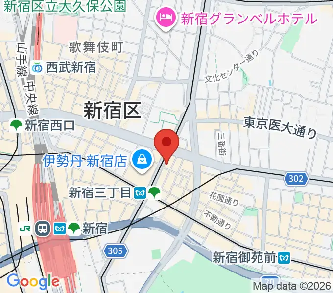 キノシネマ新宿の地図