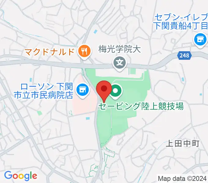 J:COMアリーナ下関の地図