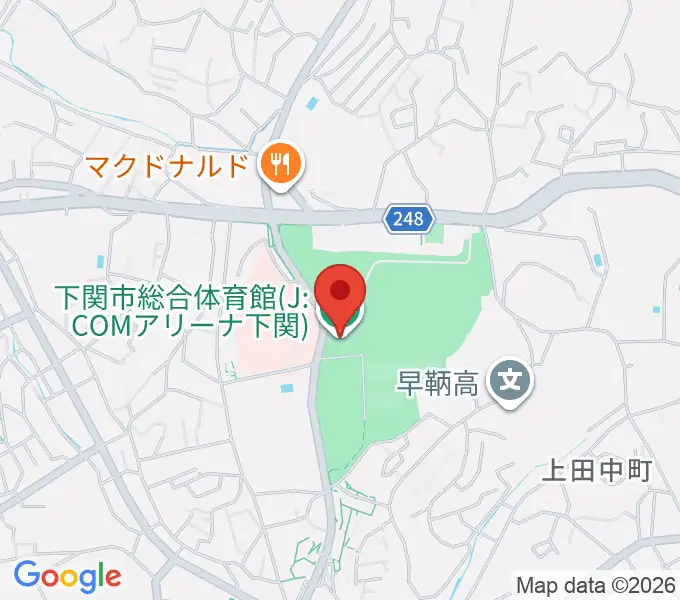 J:COMアリーナ下関の地図